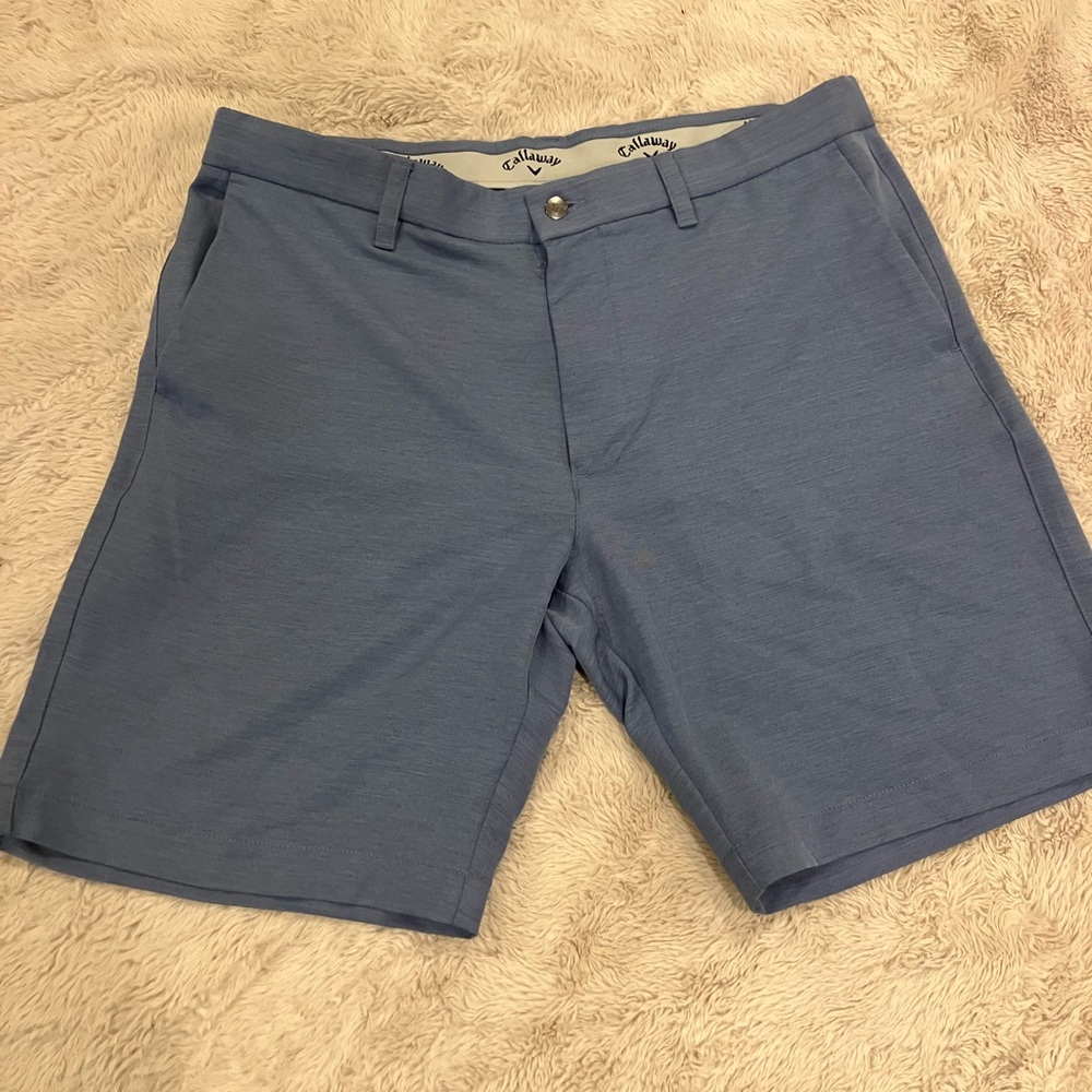 Callaway Men's Light Blue Flat Front Shorts